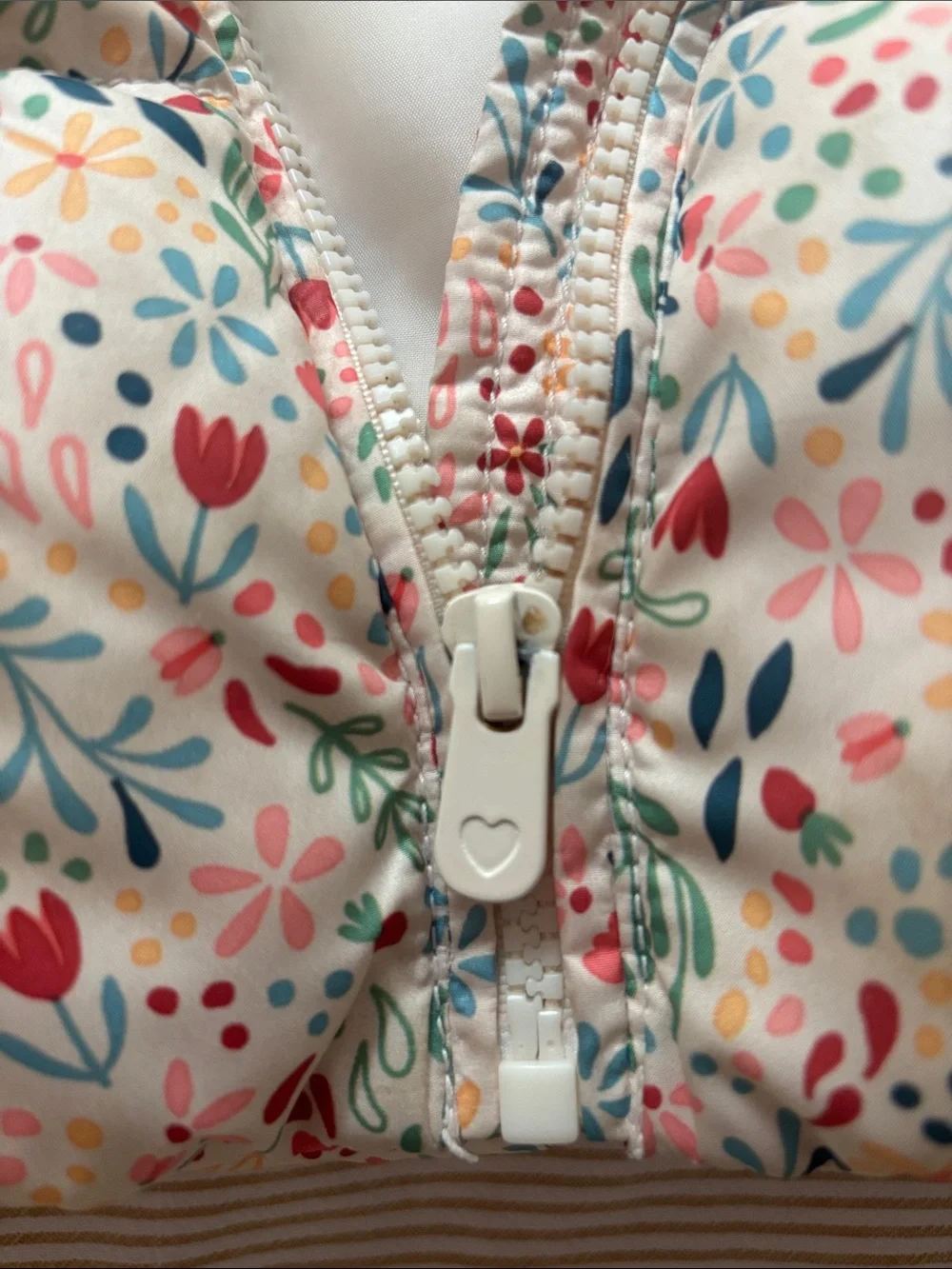 Girls' Floral Puffer Vest - sz4-5